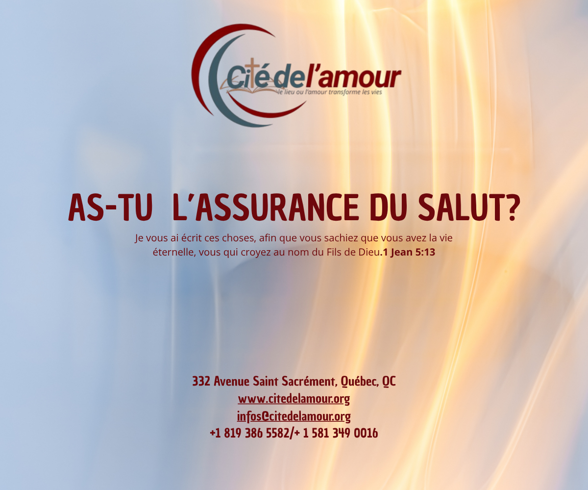As-tu l'assurance du salut - 1